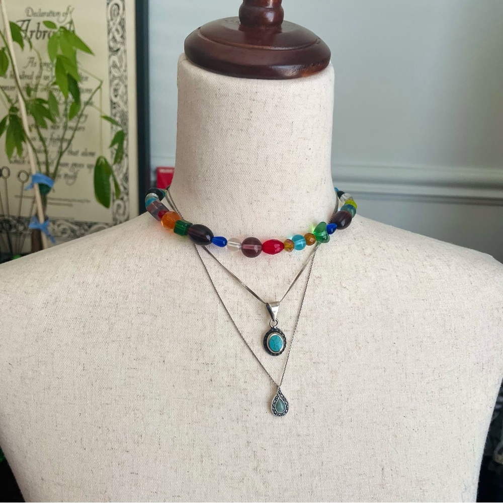 Sterling stone pendant